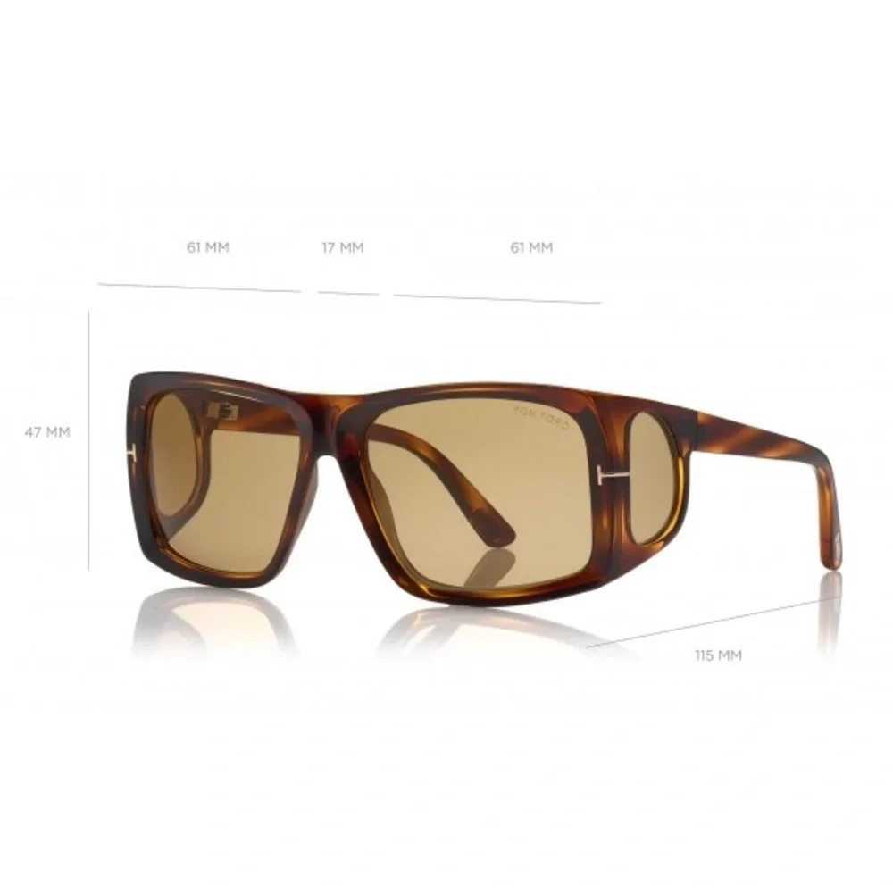 Tom Ford - Rizzo Sunglasses - Square Acetate FT0730 Havana - Tom Ford Eyewear
